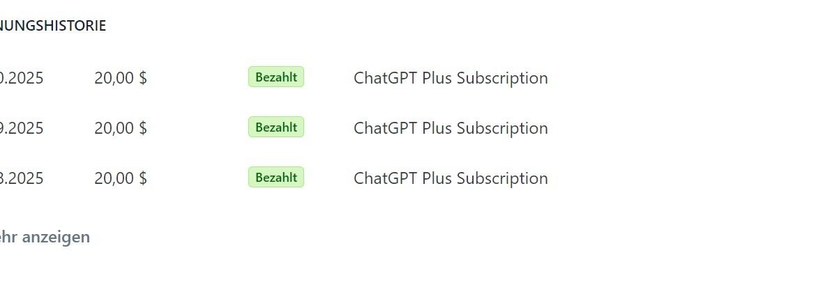 ChatGPT Rechnungen